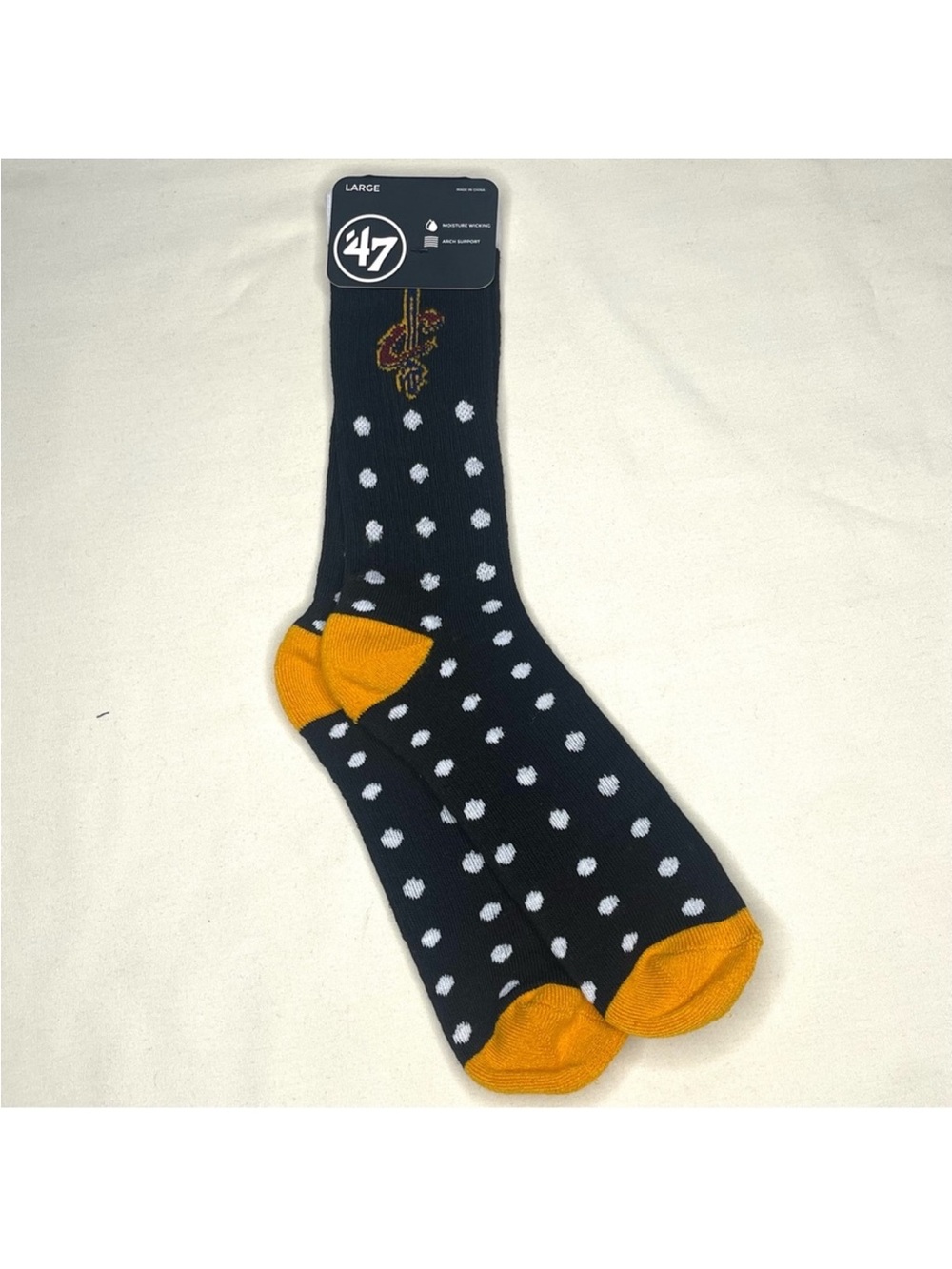 NWT ’47 Cleveland Cavaliers Polka Dot Crew Socks